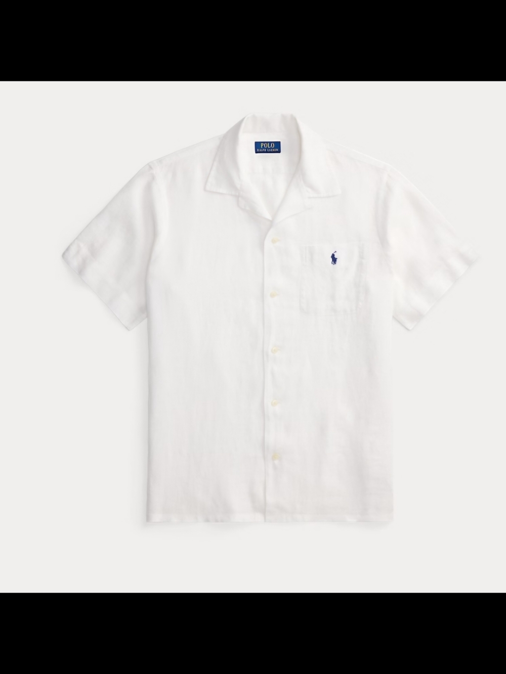 Polo by Ralph Lauren White Preppy Short-Sleeve Cotton Button-Down  Navy Pony - Picture 5 of 5